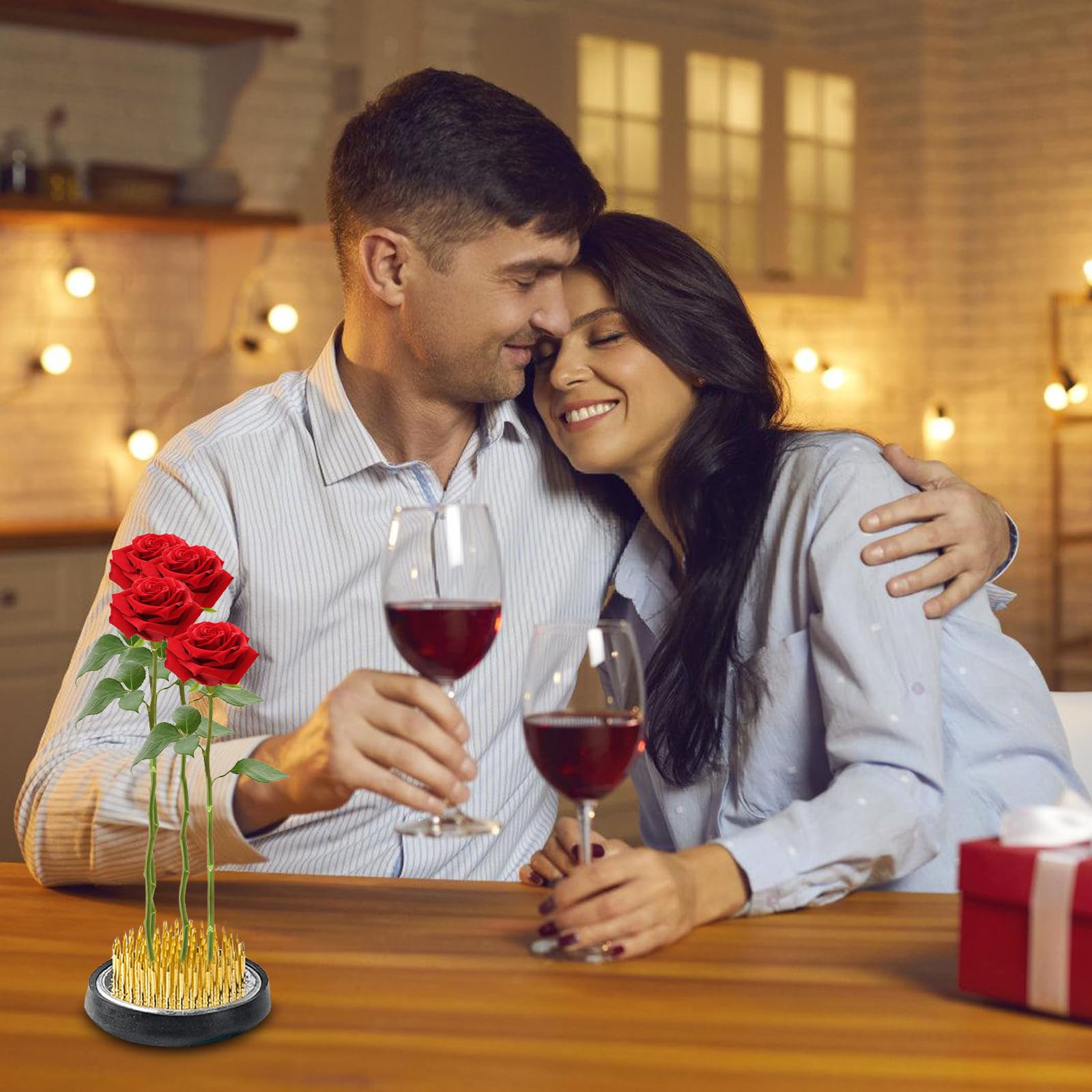 LYSHOOCE Blumenigel Set 4-teilig - 23/34/46 Mm Edelstahl - Rutschfeste Steckmasse Für Blumenarrangements