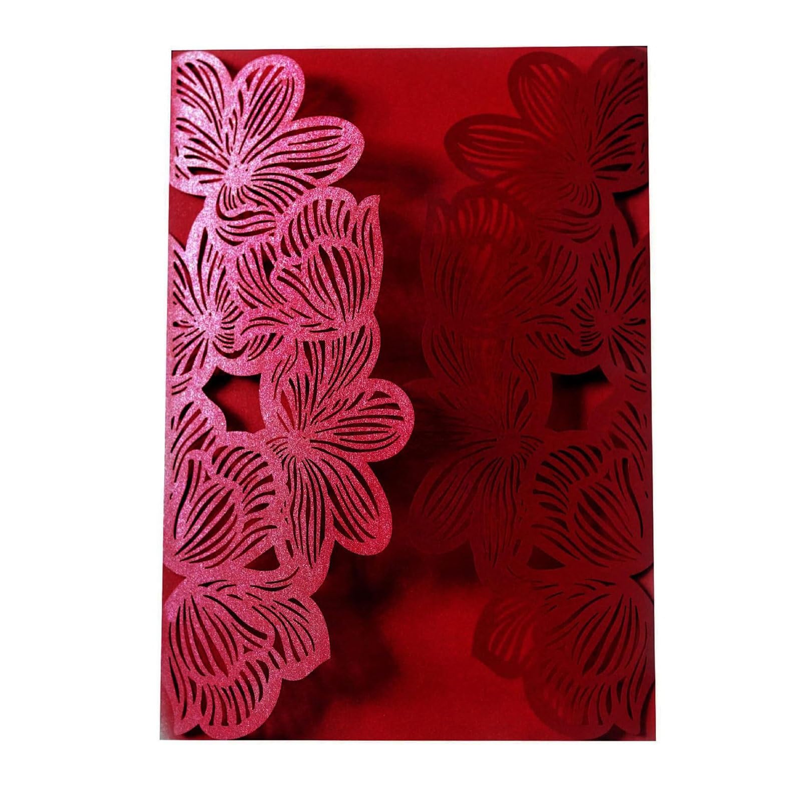 50sets Custom Laser Cut Wedding Invitations with Envelopes, Elegant Invite Cards for Marriage Party Bridal Shower Engagement Invitaciones para fiesta(B)