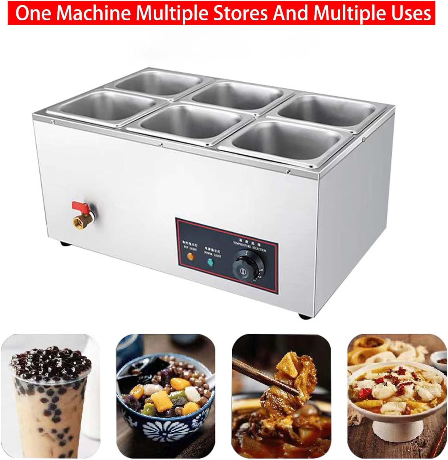 Chocolate Melting Machine, Intelligent Temperature Control Chocolate Melting Machine, Durable Stainless Steel Pot for Home aking, Chocolate Shops, Bakeries, Cafes 3Pots