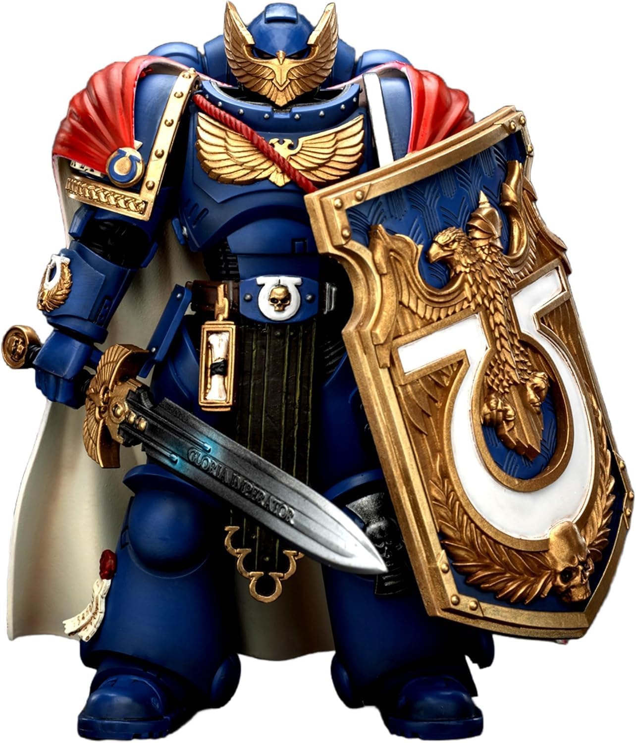 JOYTOY Action Figures Warhammer 40K 5inch Ultramarines Victrix Honour Guard with Storm Shield and Power Sword 1/18 Movable Model Collectible Figurine