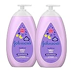 Johnson\'s Moisturizing Bedtime Baby Lotion with Coconut Oil & NaturalCalm Aromas to Help Relax Baby, Mild, Hypoallergenic & Paraben-, Phthalate- & Dye-Free, Twin Pack, 27.1 fl. oz, 2 Pack