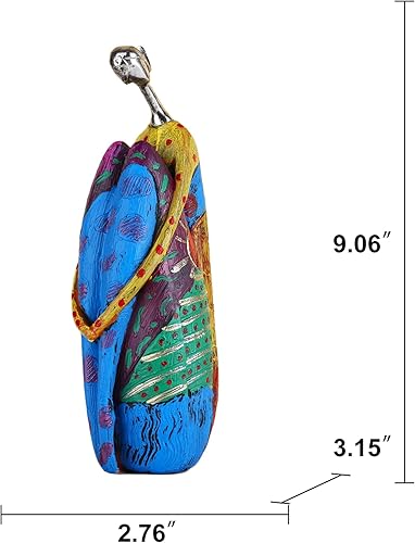 Miniatura 3 de suruim Figuras de escultura de mujer de arte abstracto, estatua colorida de personaje de yoga para decoración moderna del hogar, figura hecha a mano