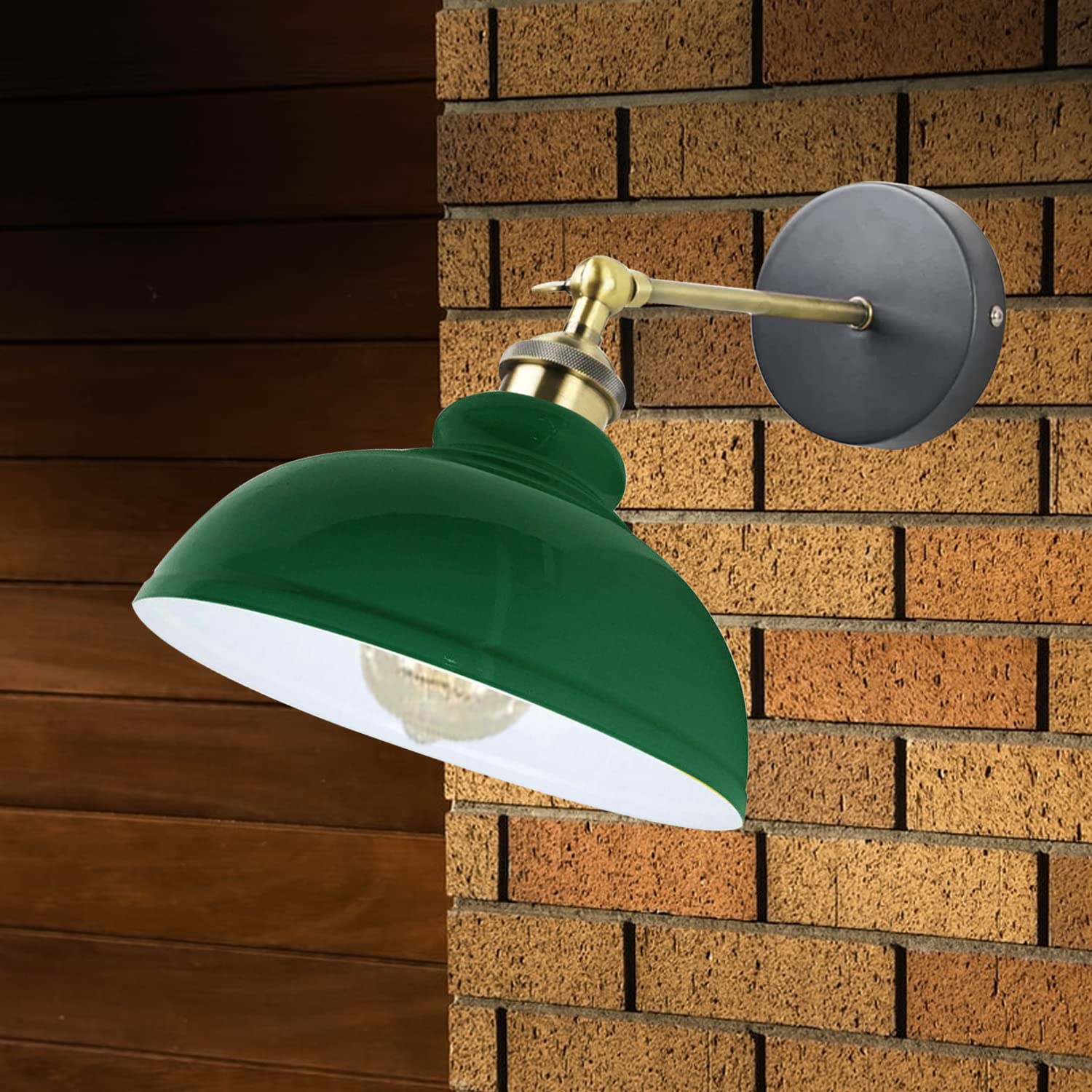 LEDSone Vintage Style wall Lights Curvy Dome Shaped wall Light 180 Degree Adjustable Industrial wall Light Fixture for Restaurant and Any Other Places