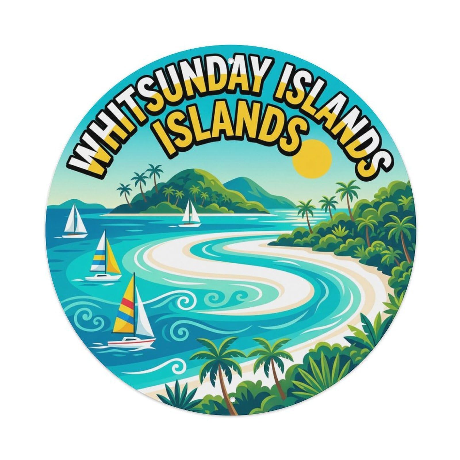 Travel Australia Vintage Whitsunday Islands Metal Tin Sign