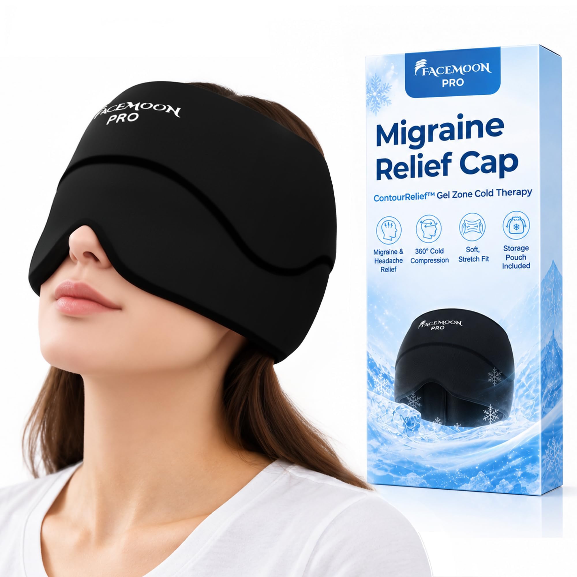 Migraine Relief Cap PRO: ContourRelief™ Extra Cooling Headache Hat Ice Pack — Amazon image 10