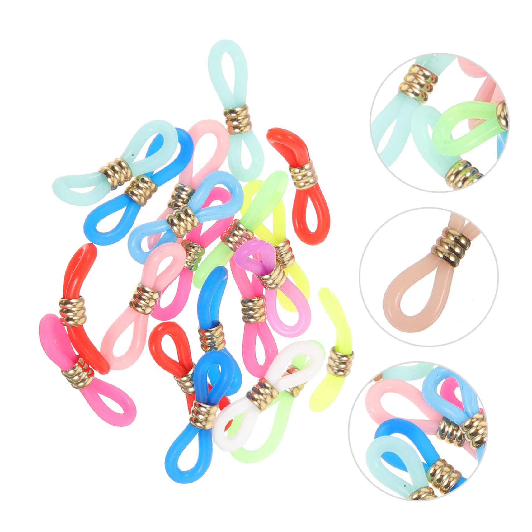 300piezas Cadena De Gafas De Silicona Antideslizante Conectores Ajustables Para Anteojos Para Actividades Deportivas y Uso Diario