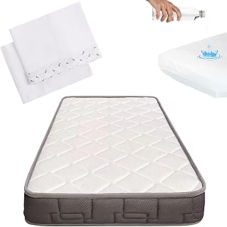 COOL · DREAMS Colchón Cuna Bebe con Protector Colchón Impermeable y Sábanas Cuna Algodón. Certificado Oeko-Tex y CertiPur. Morfeo con núcleo de poro Abierto para Mayor Transpirabilidad CoolDreams