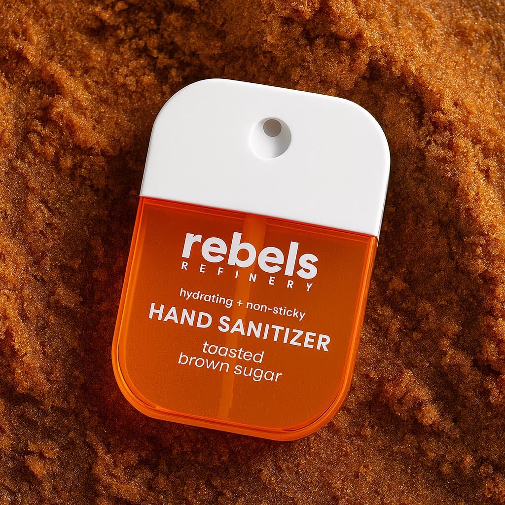 Rebels Refinery Hand Sanitizer 3-Pack Variety Set (1 fl oz Each) – Toasted Brown Sugar, Vanilla Bean & Watermelon Summer | Hydrating, Non-Sticky, Quick-Dry | Pocket-Size Travel Sanitizer