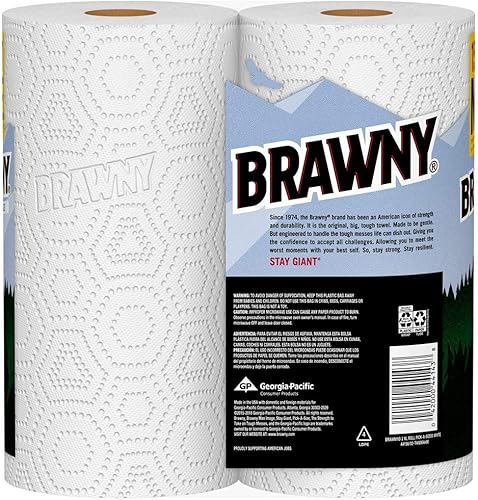 Miniatura 4 de Toallas de papel Brawny, 2 rollos XL, Pick-a-Size, 2  4 rollos regulares