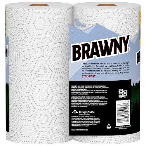 Miniatura 2 de Brawny Toallas de papel, rollos XL, color blanco, hojas de tamaño Pick-A-Size, 2 unidades de 120 hojas por rollo, 2 unidades (paquete de 1)