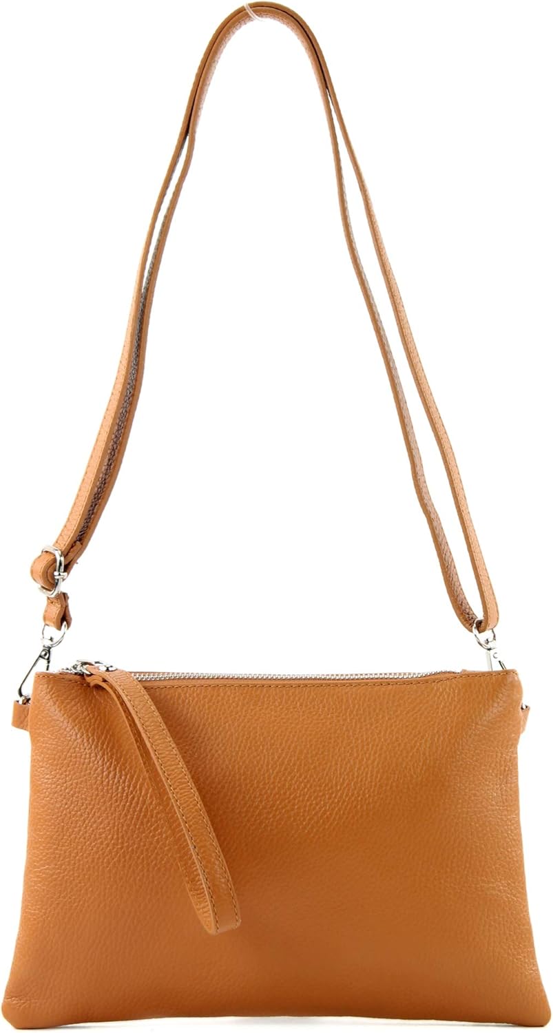 T186 - Italian clutch shoulder bag leather medium