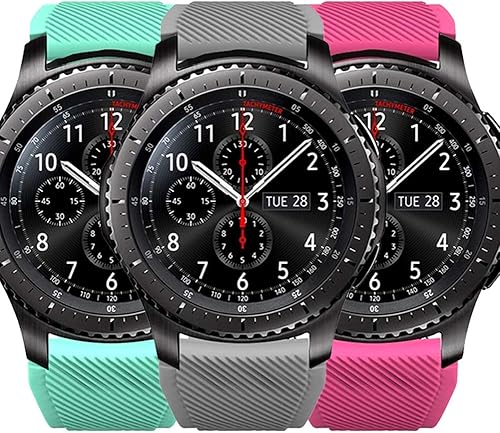 for Samsung Galaxy Watch 3 45mm Bands, Soft Silicone 22mm Replacement Sport Wristbands for Samsung Gear S3 Frontier S3 ClassicGalaxy Watch 46mm