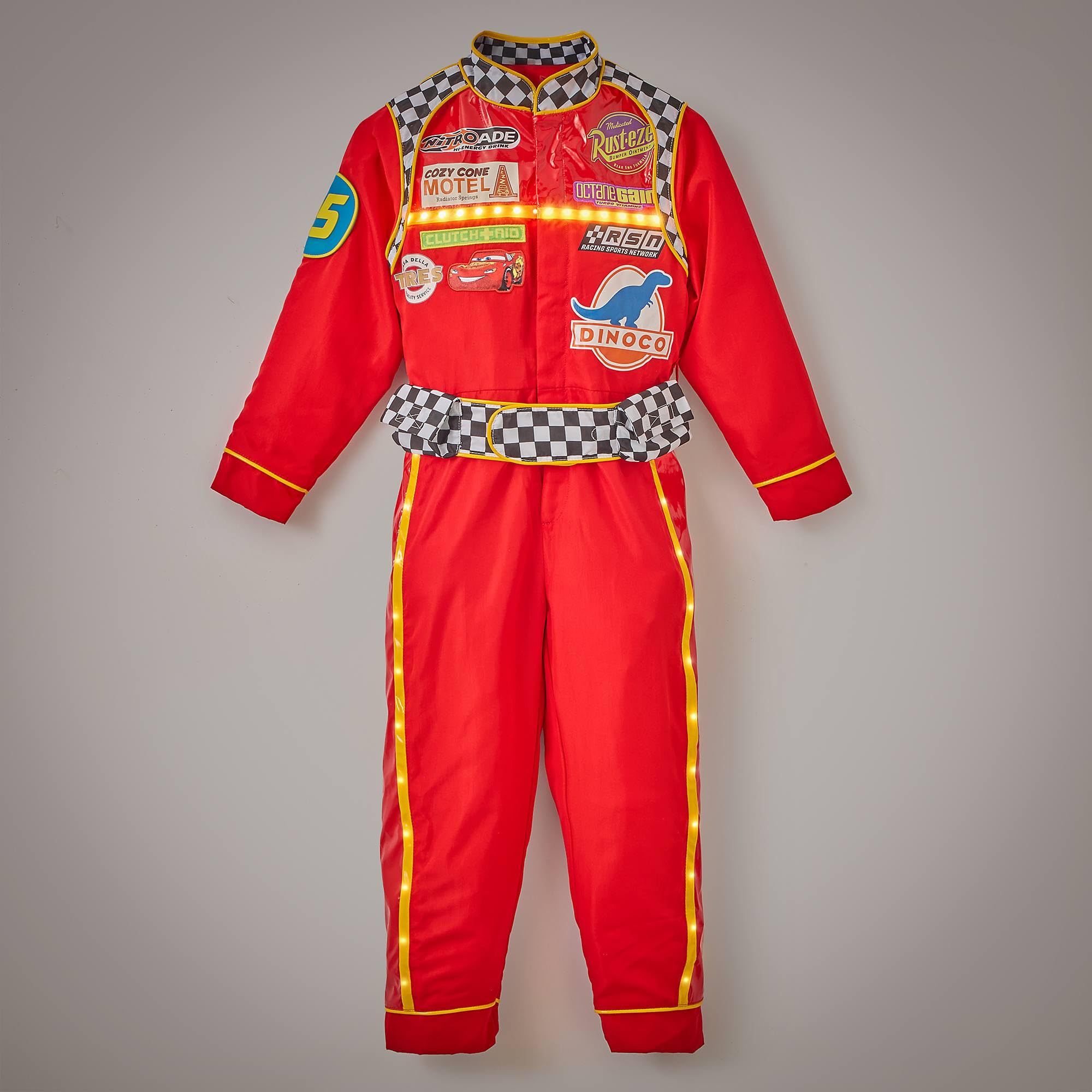 Disney Store Official, Cars, Rayo McQueen, disfraz infantil, traje de carreras con luces y sonidos