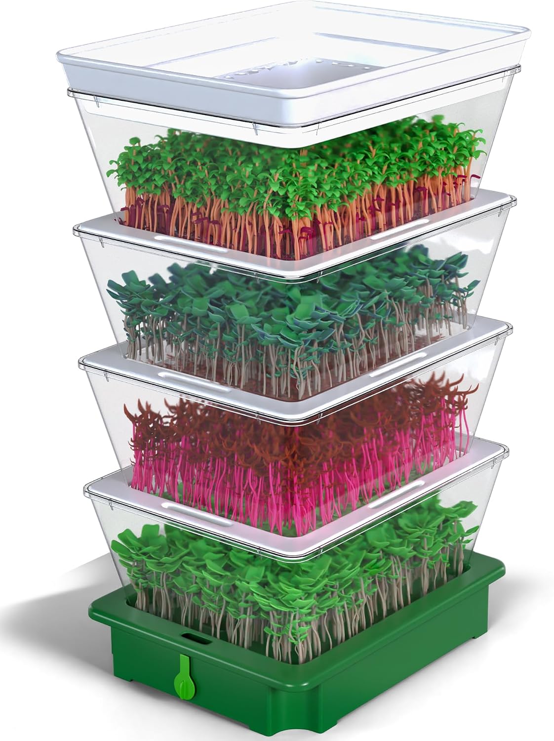 ZestiGreens 4-Tier Stackable Sprouting Kit