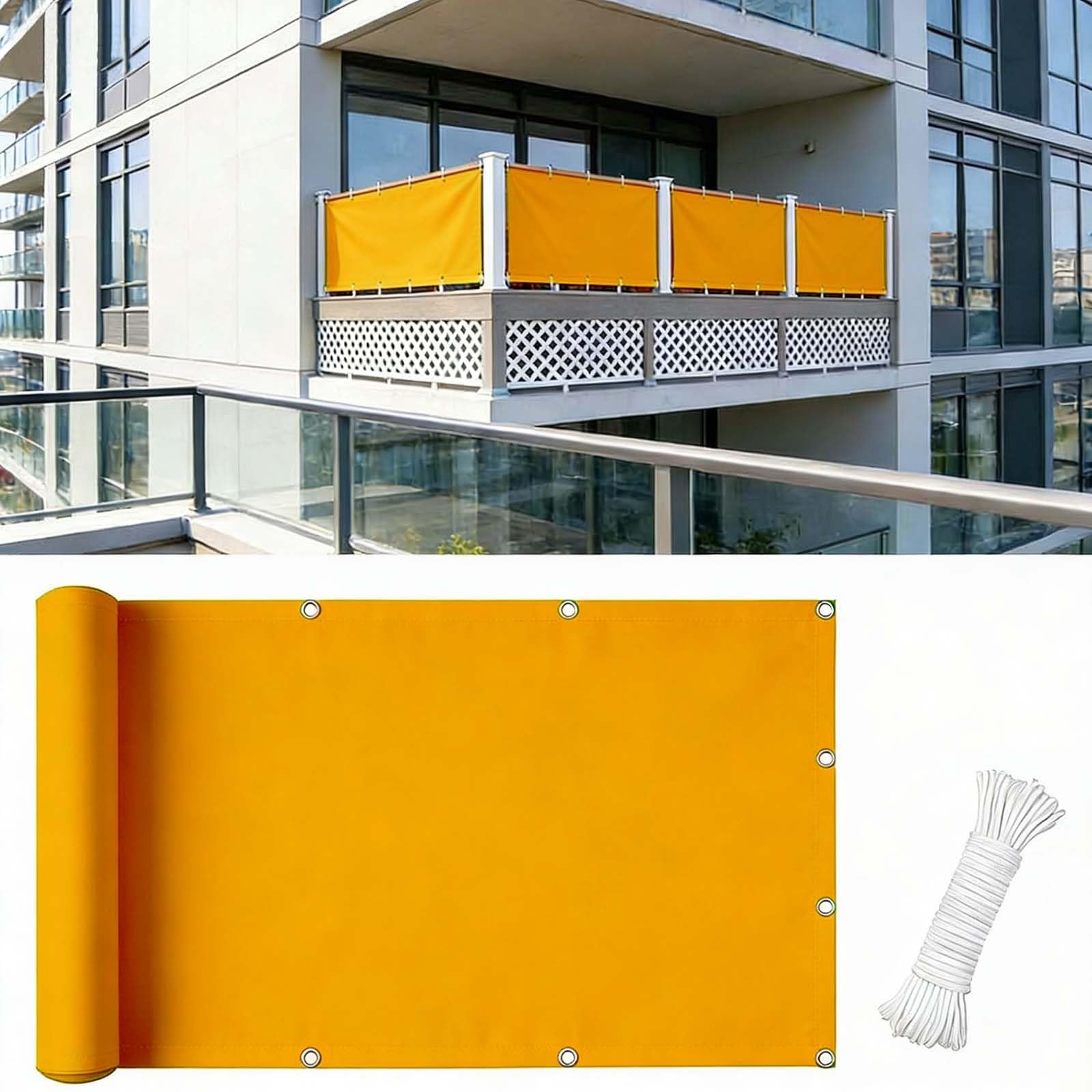 Toile d'ombrage 3x3m rectangulaire imperméable et anti-UV orange pour terrasse