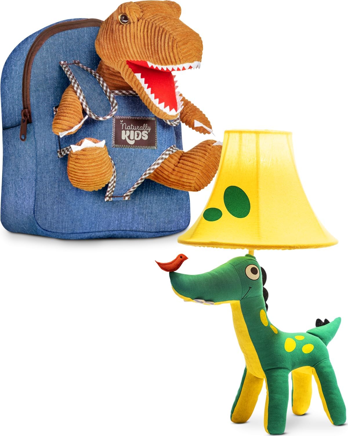 Dinosaur Toddler Backpack and Table Lamp for Kids Bedroom - Gift for All Ages