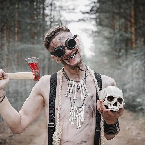 Miniatura 7 de MAGICLULU 36 piezas de huesos blancos de plástico para Halloween, mini huesos de plástico, accesorios de hueso humano falso para decoraciones de