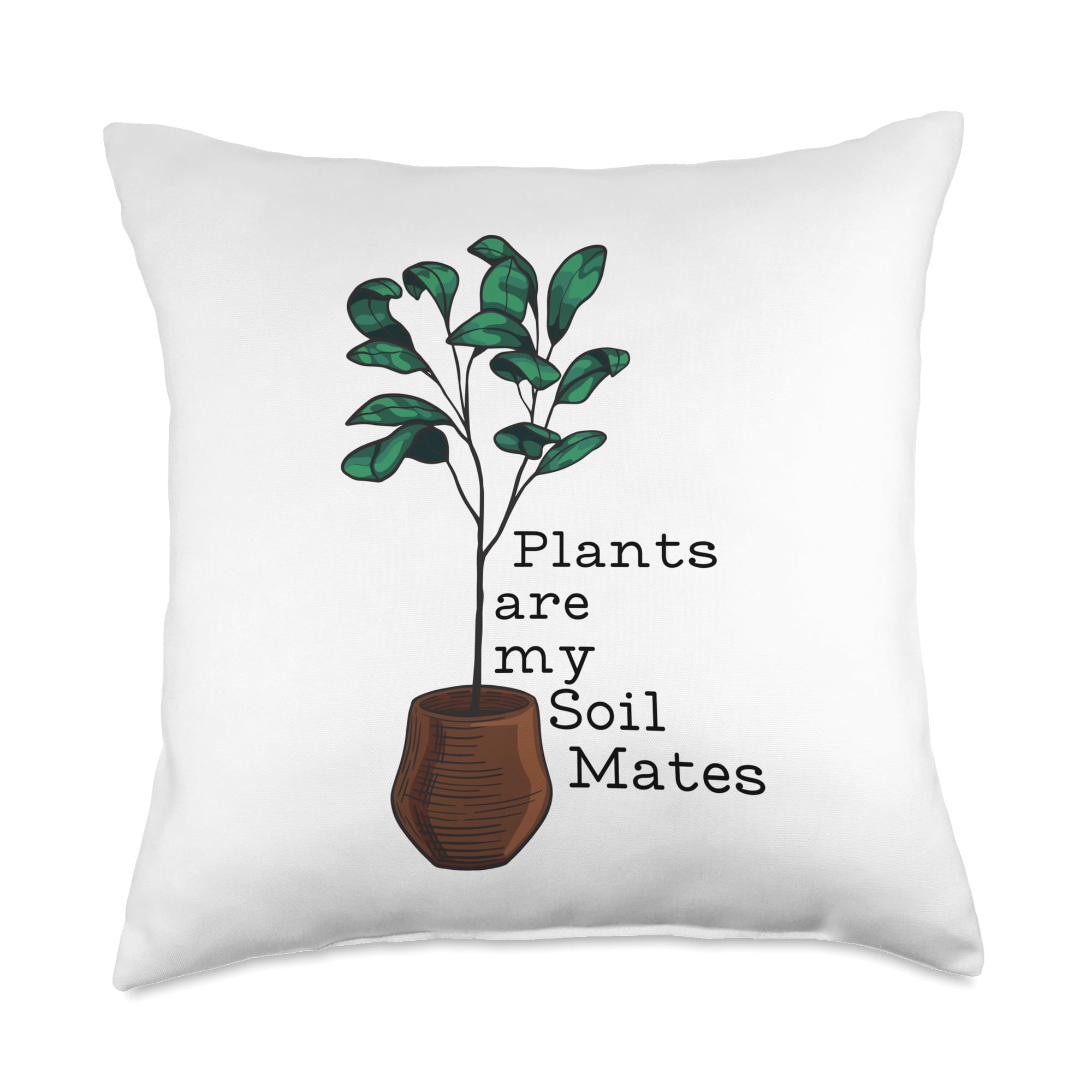 Plants Lover Ideas, Throw Pillow, 18x18, Multicolor