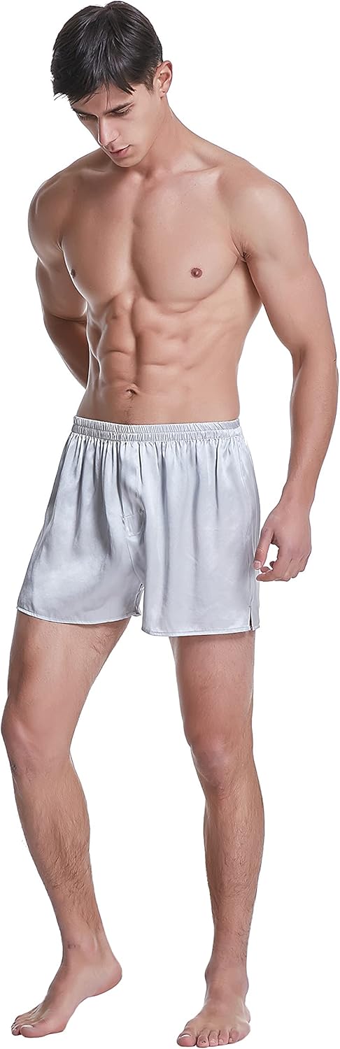 LEPTON 100% Mulberry Silk Men Boxer Shorts