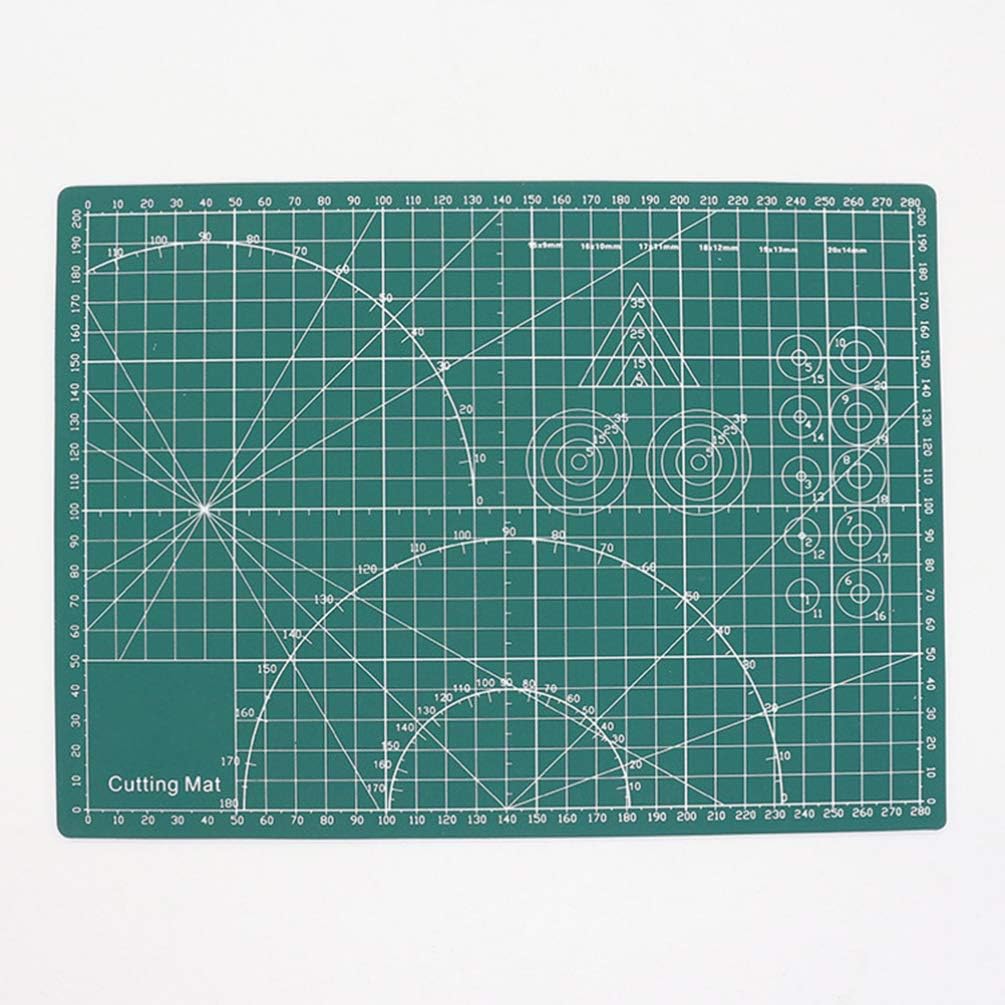 Milisten Professional Self Healing PVC Cutting Mat for Projects Sewing Scrapbooking Crafts (A4 Green)