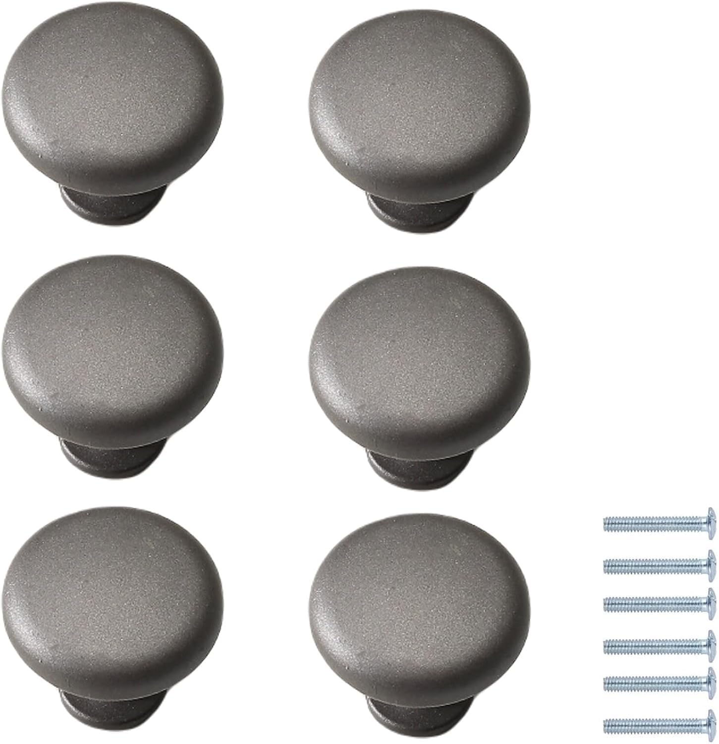 Tnbccxn Gray 27*27Mm Cabinet Handles, Cabinet Handles,6 Pack Wardrobe Knobs Cabinet Door Knobs Colored(Gray 27 * 27Mm)