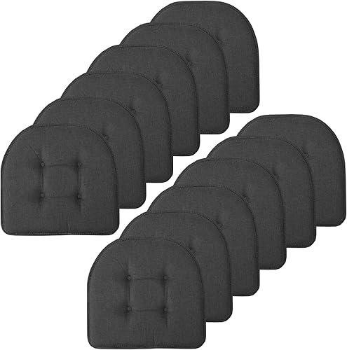 Miniatura 40 de Sweet Home Collection - Cojín de espuma viscoelástica para silla, con capitoné, parte trasera de goma antideslizante, en forma de U, de 17 x 16