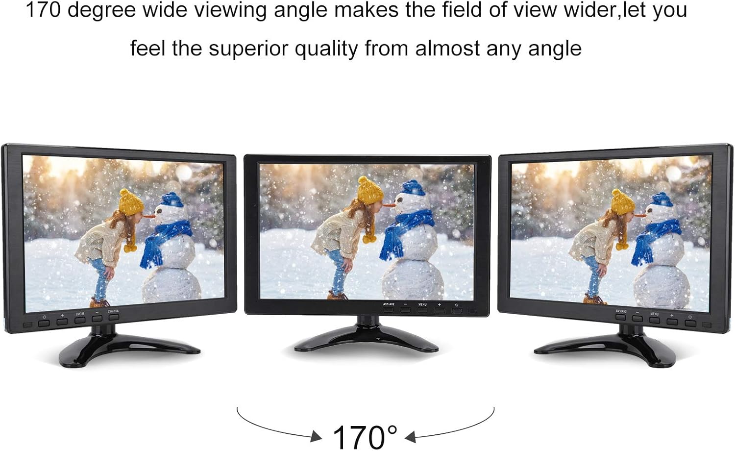 Bewinner Display LCD HD da 10,1 Pollici, Monitor Universale 1280x800 16:10, Supporto 1080P/HDMI/VGA/AV/BNC, Monitor Multifunzione LCD TFT a 130 ° per Raspberry Pi/X-box/360/PS4/CCTV(UE) Bewinner Display LCD HD da 10,1 Pollici, Monitor Universale 1280x800 16:10, Supporto 1080P/HDMI/VGA/AV/BNC, Monitor Multifunzione LCD TFT a 130 ° per Raspberry Pi/X-box/360/PS4/CCTV(UE)