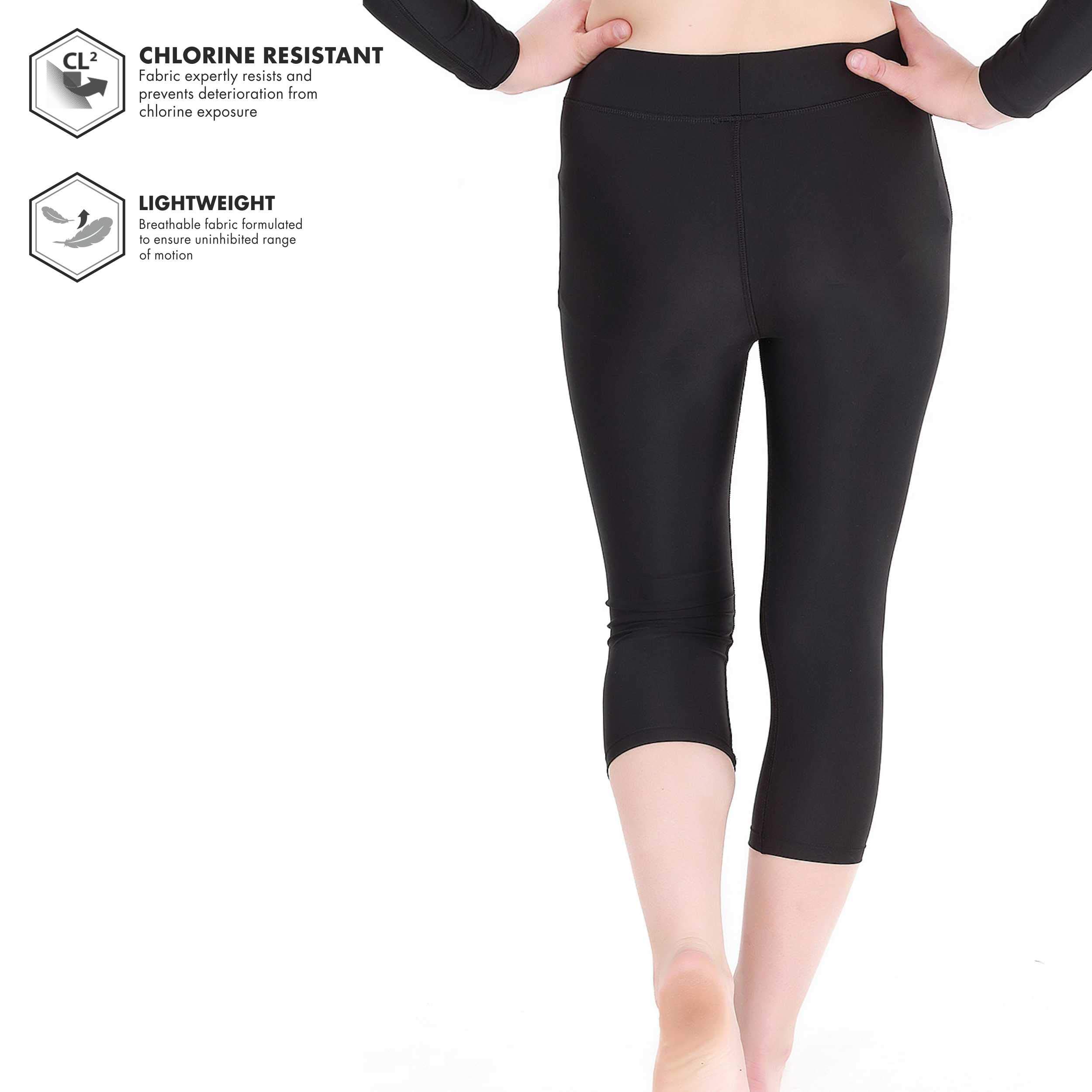 TYR Women's Nylon Eco Capri (Black, S/32) 3