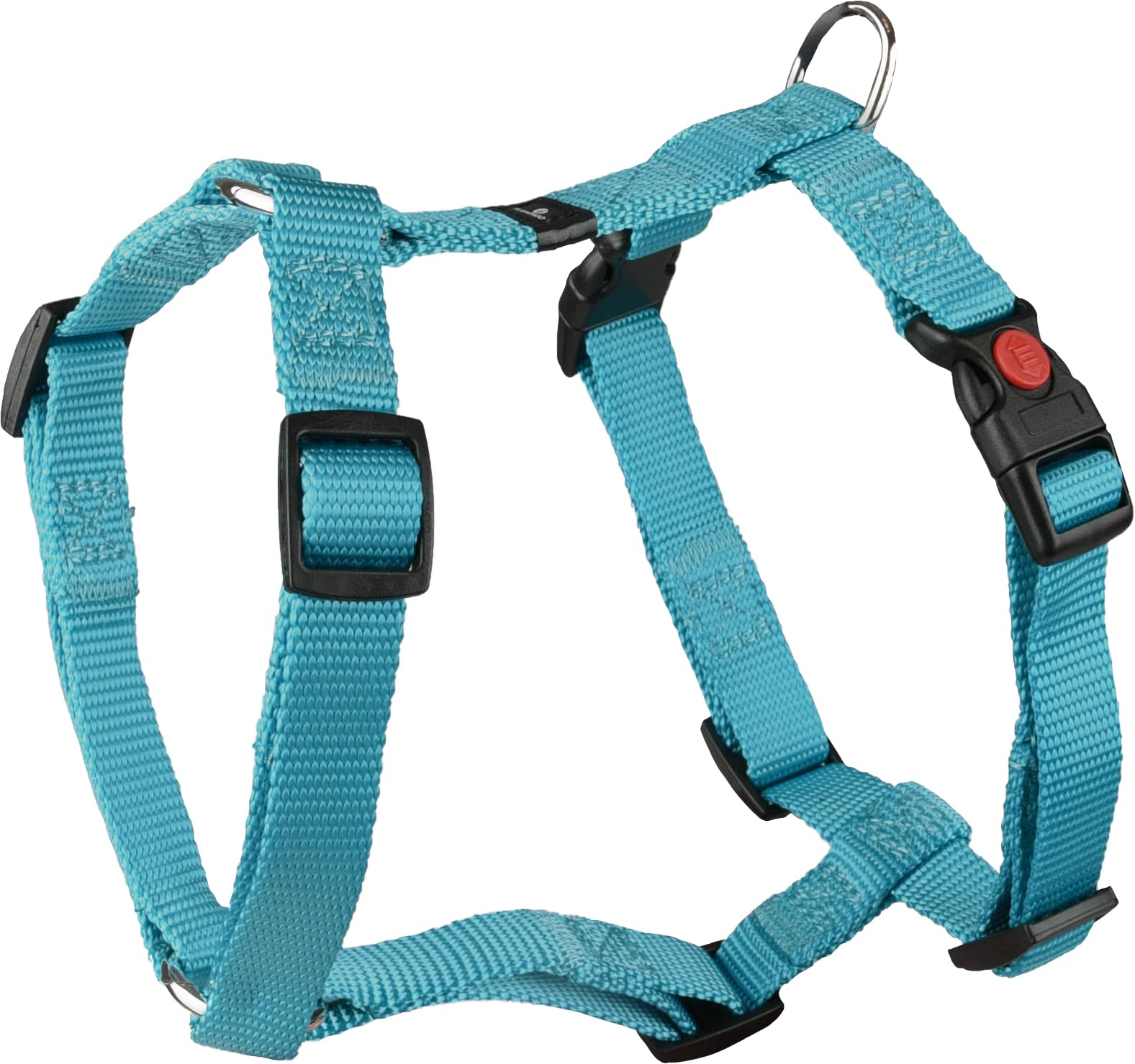 Flamingo Dog Harness H-shape Ziggi Turquoise M 45-65cm 55-70cm 20mm