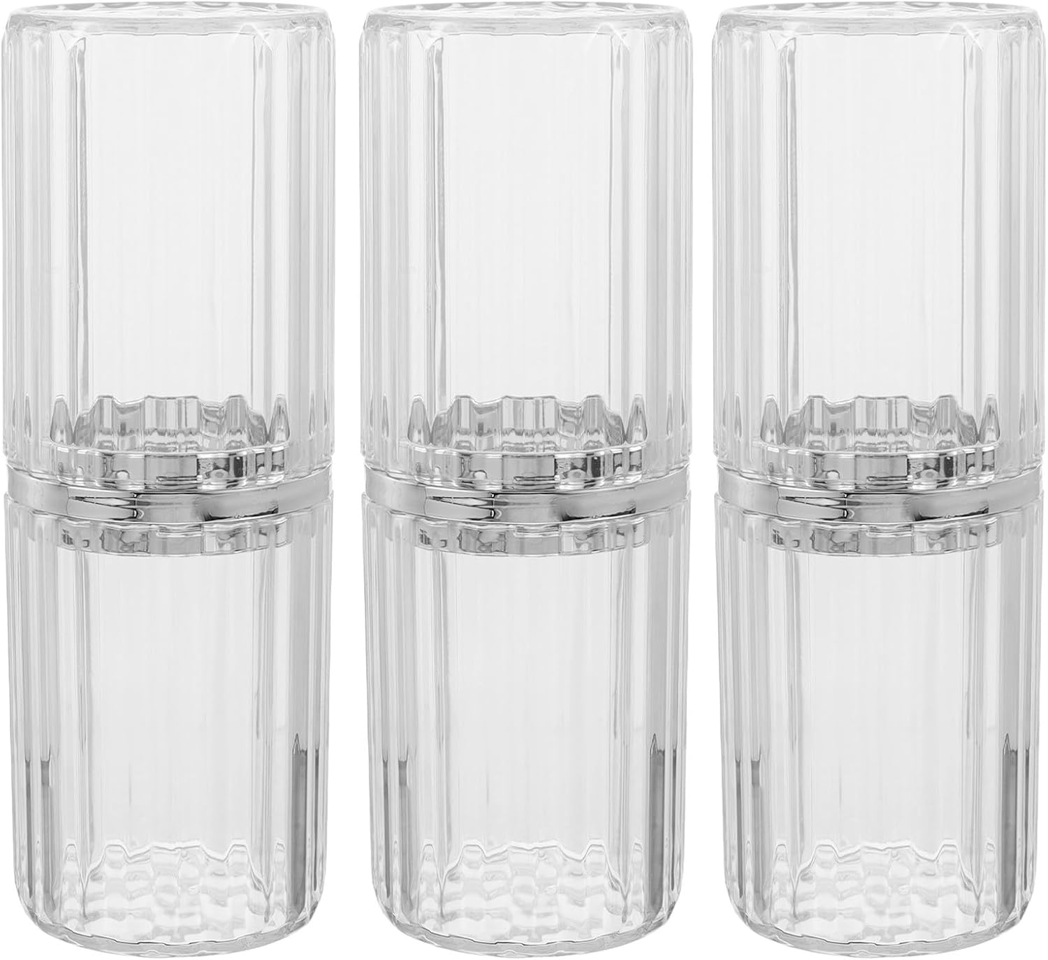 Zerodeko 3pcs Toothbrush Travel Case 2-in-1 Toothpaste Holder Portable Cup