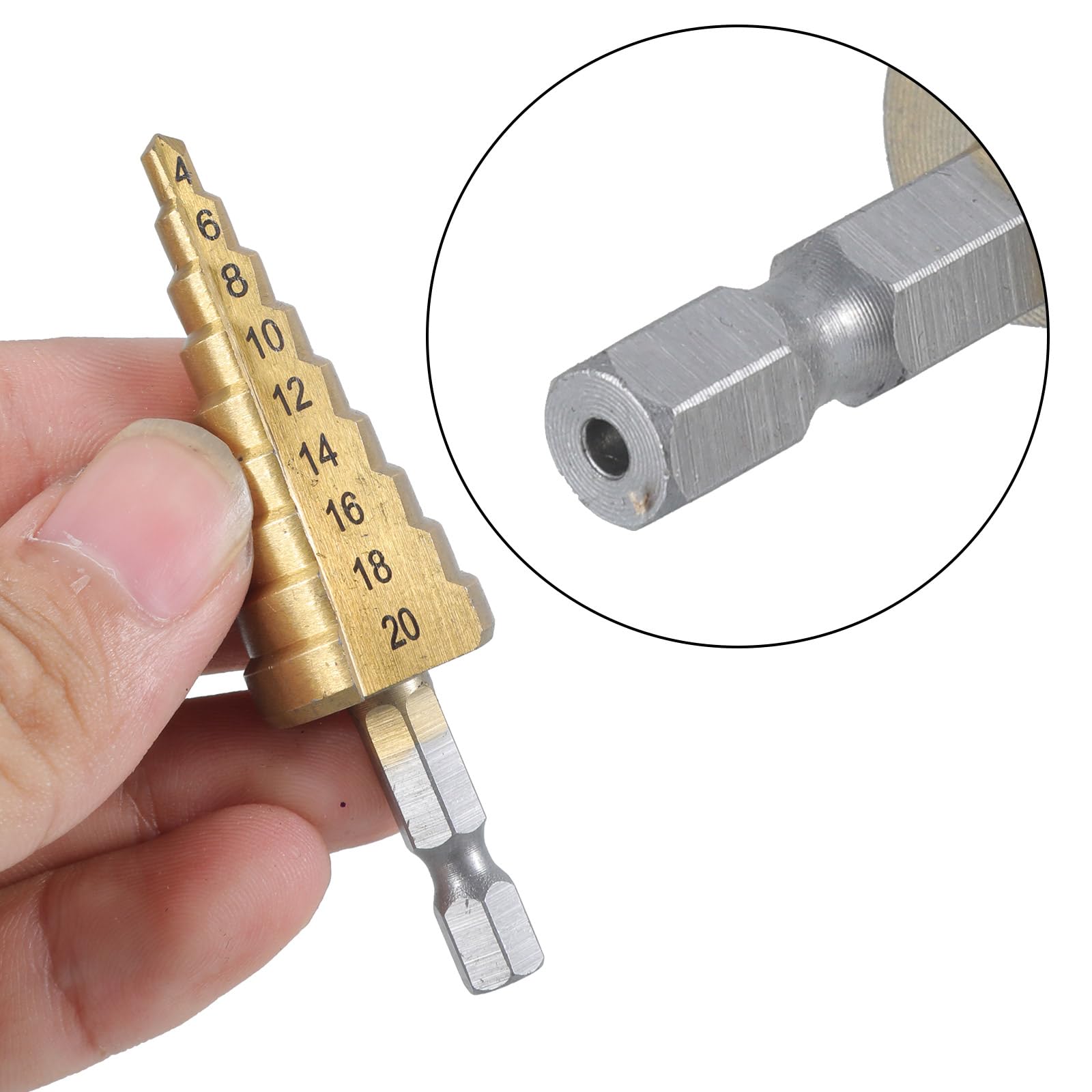 HSS Steel Step Cone For Drill Bit Hole Cutting Tool 4-20mm