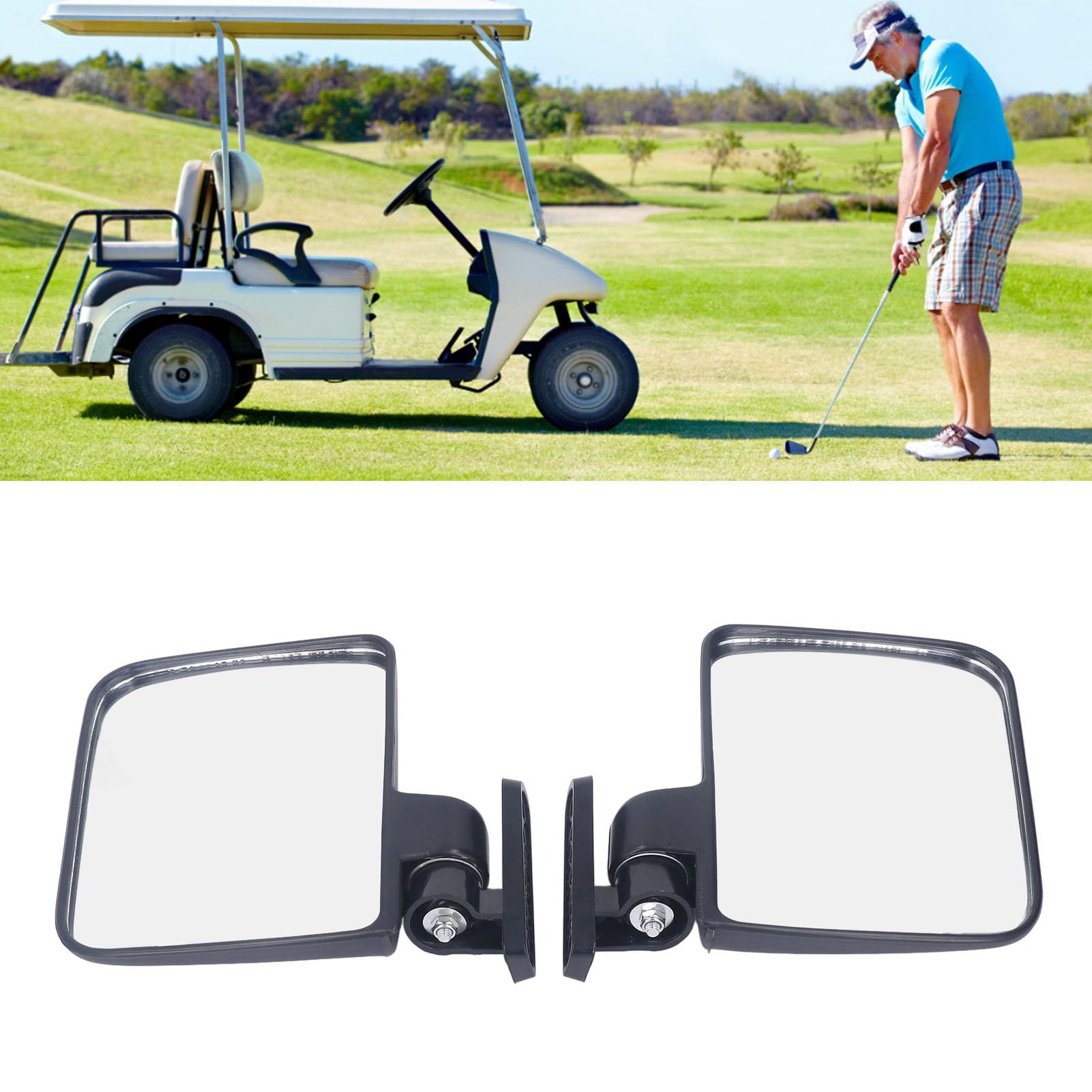 Uniwersalne przezroczyste lusterka wsteczne do wózka golfowego 180° HD