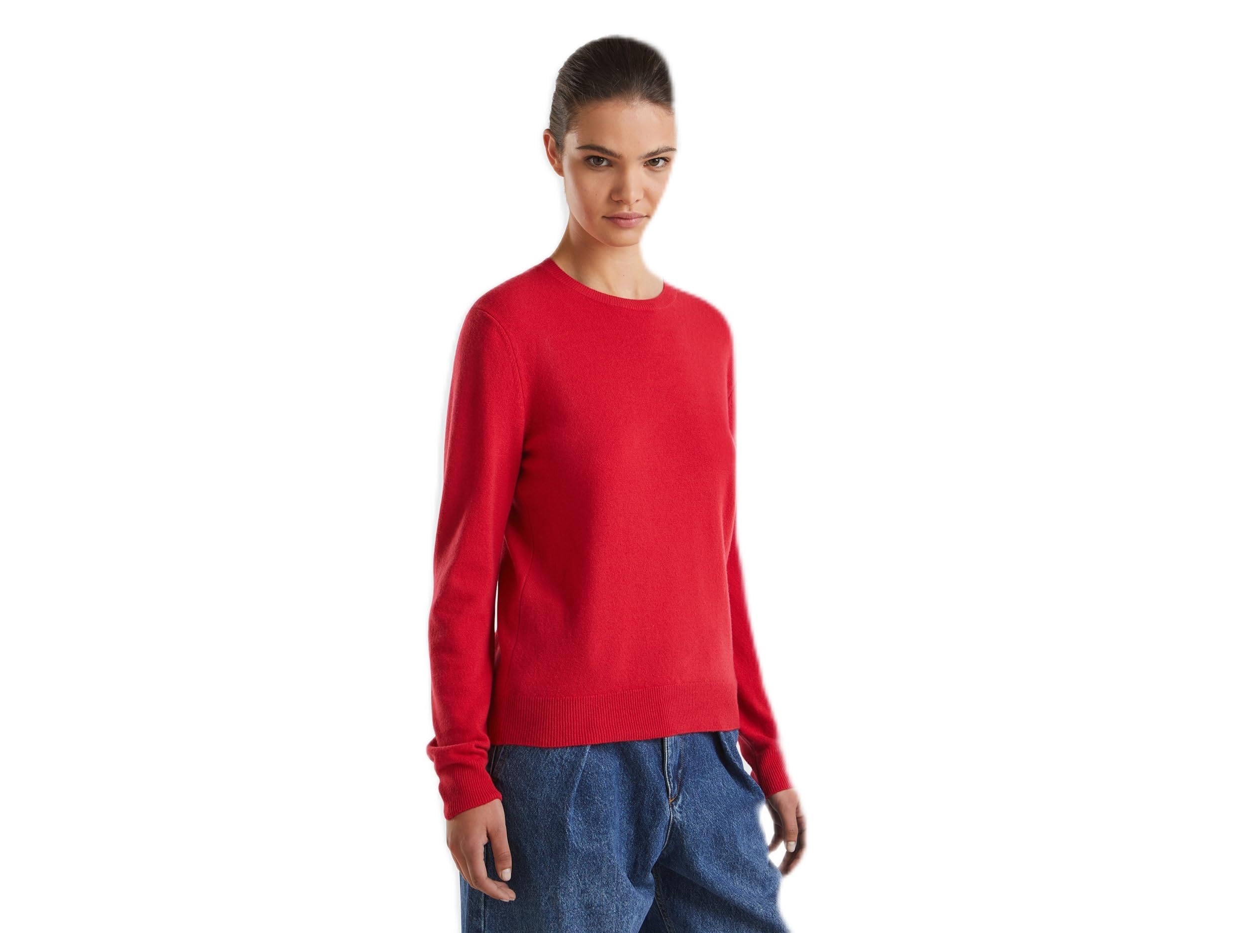 United Colors of Benetton Women's Jersey G/C M/L 1002D1K01 Sweater, red, S