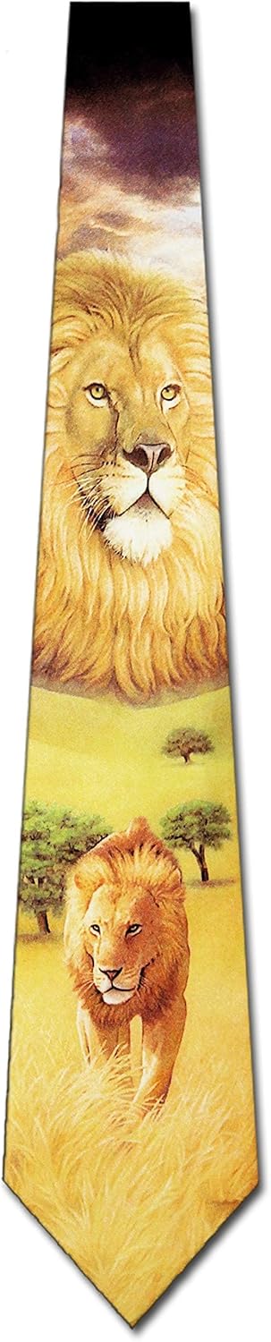 Three Rooker Lion ties Mens Animal Neckties