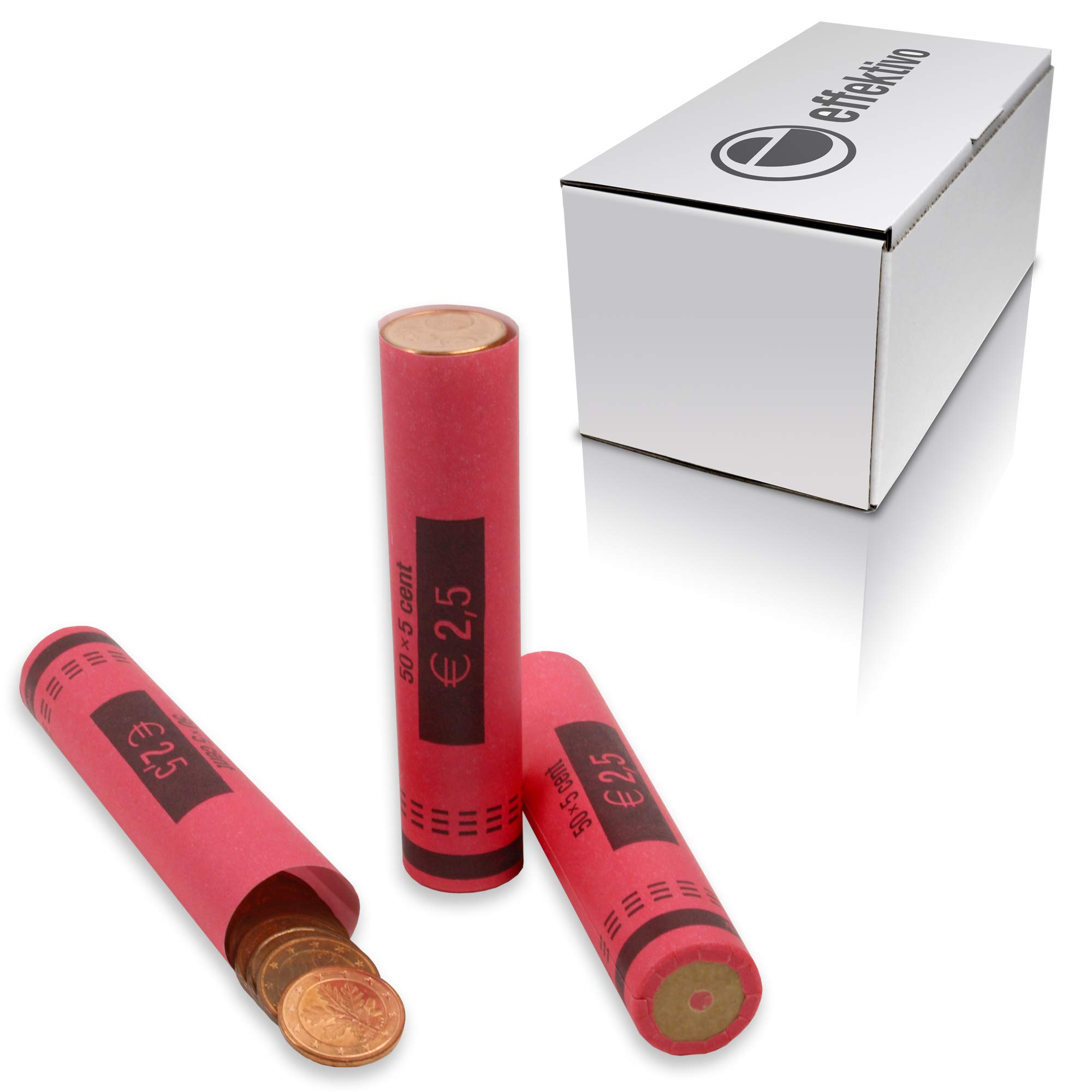 Coin Tubes Large Pack Euro Paper Coin Tubes for 5 Cent Coins in Box Contents: 588 Pieces