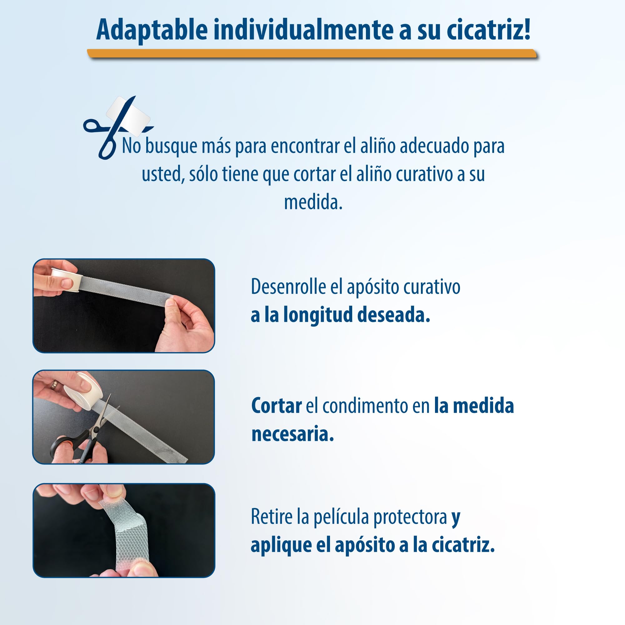 Evolsin parches cicatrizantes silicon scar sheets para cicatrices