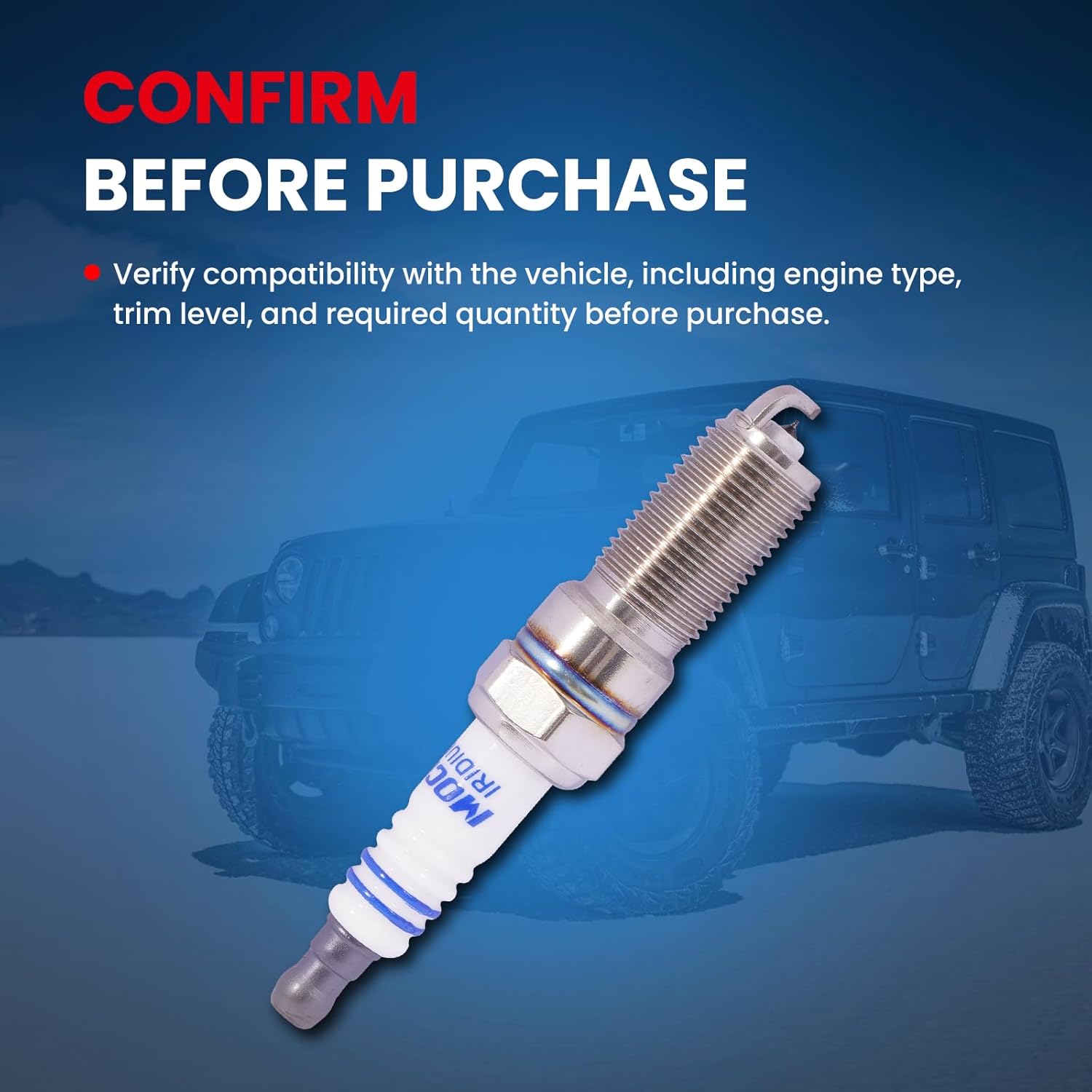 MOCA 6Pcs Spark Plugs 41103 Fit 04-12 for Chevrolet Colorado 2.9L, 02-12 for GMC Canyon 2.9L, 06-10 for Pontiac G6 2.4L, 03-08 for Isuzu Ascender 4.2L, 07-10 for Hummer H3 3.7L