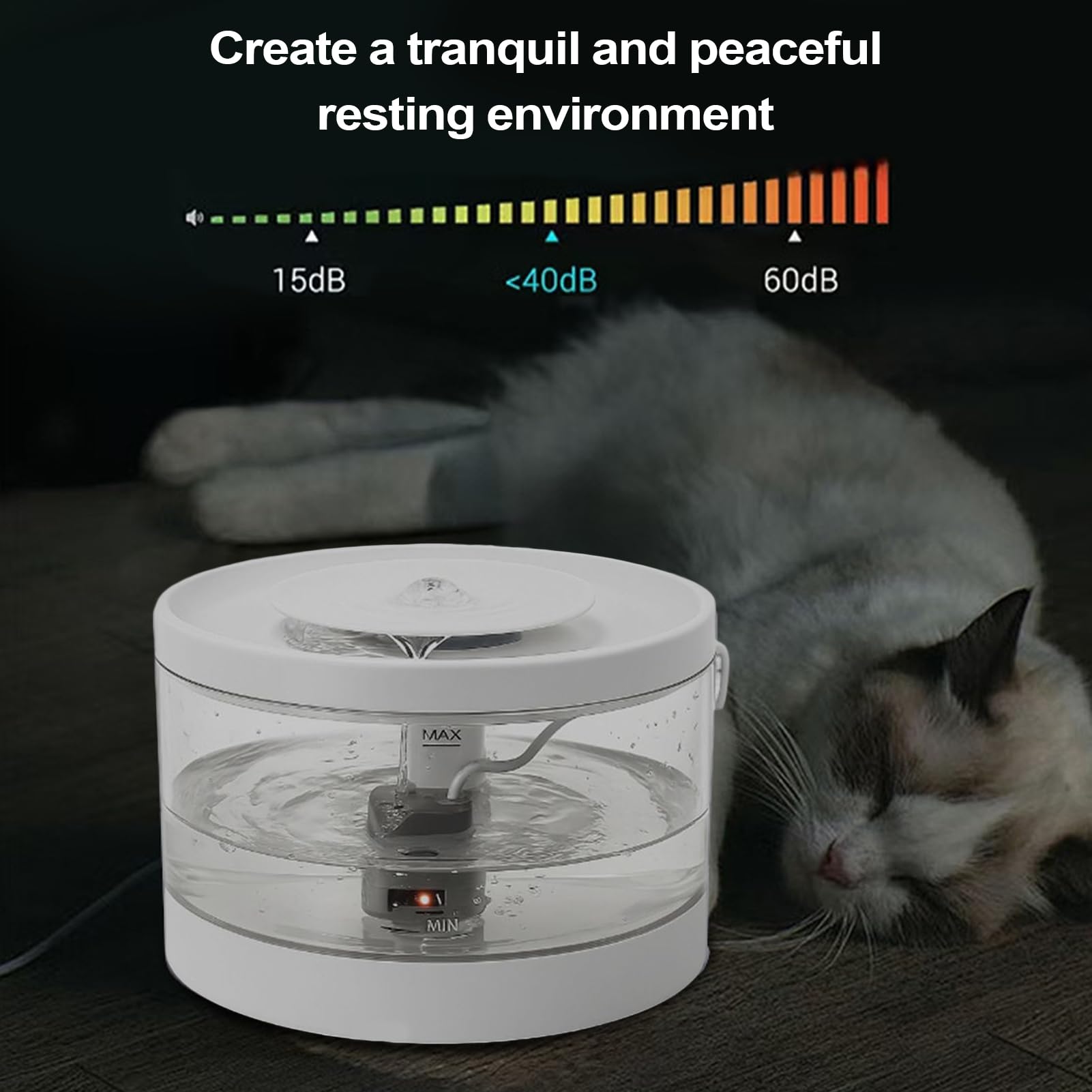 Cat Water Dispenser,Intelligente e Silenziosa con Filtro per Gatti,Erogatore d'acqua automatico per gattini | per Cani Gattini Cuccioli da Interno Casa Soggiorno Angolo