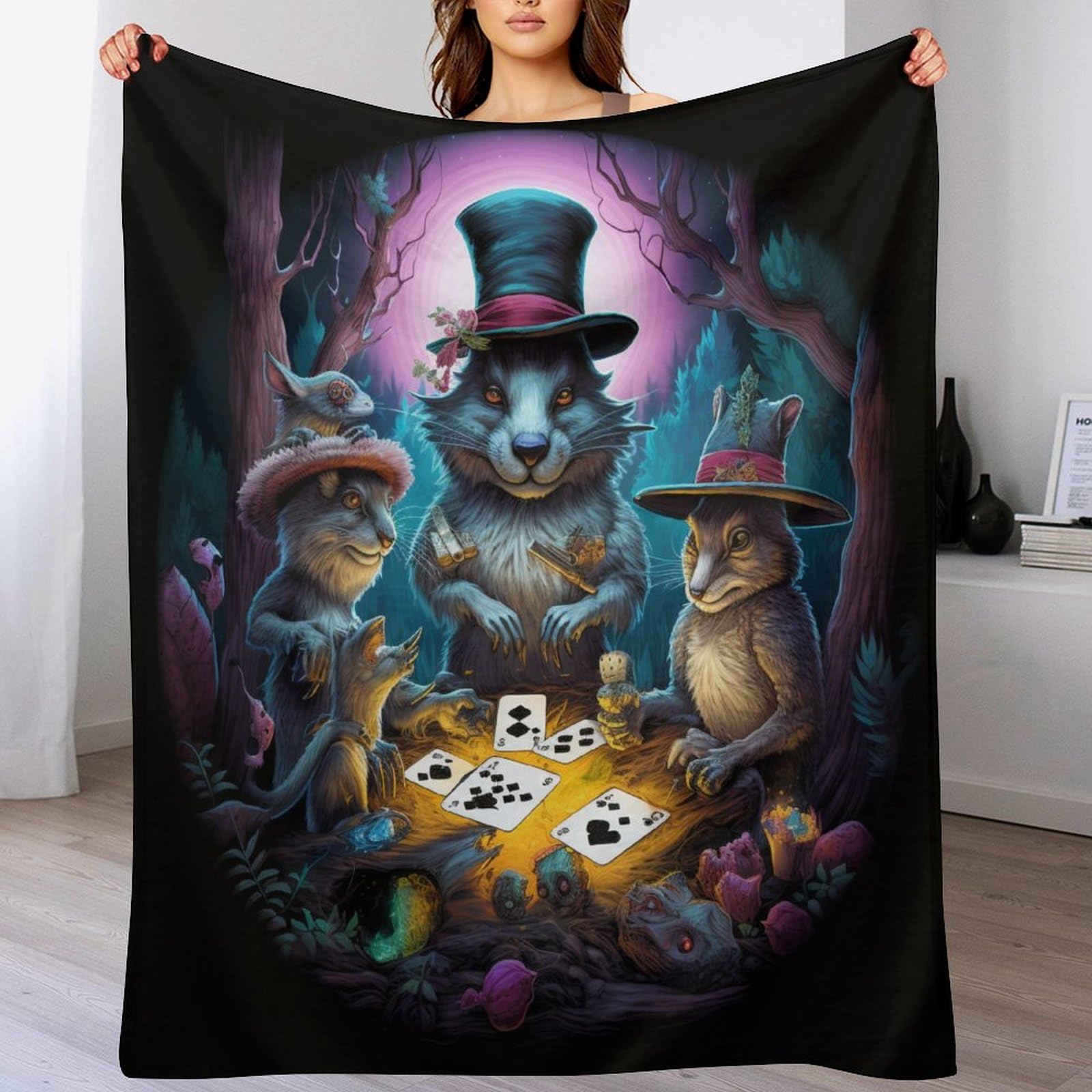Couverture lit poker haute qualite jeté de canapé durable et anti-plis
