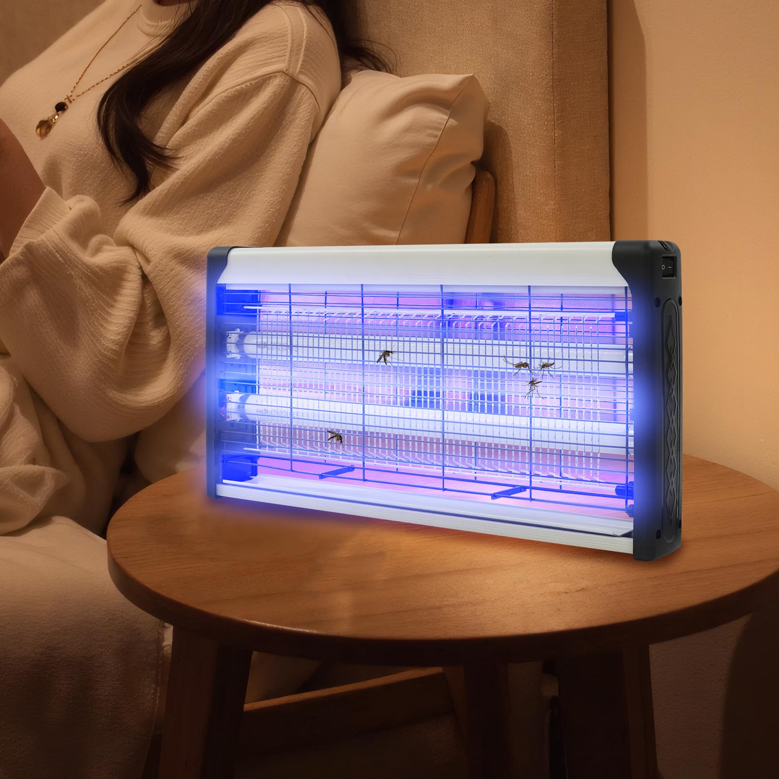 Elektryczna pułapka na owady, 1500 V, 30 W, podświetlana pułapka na muchy