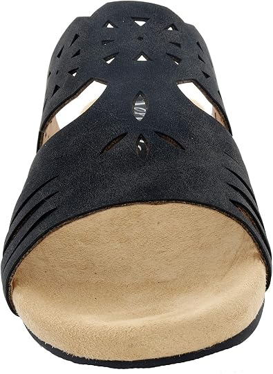 Bellini Women's Nikole Black Faux Nubuck Sandal 8 Medium (B) US