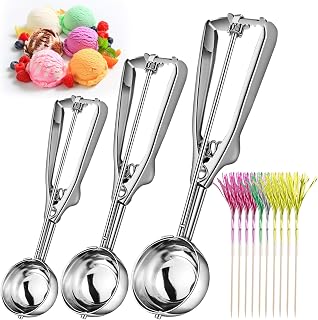 Stainless Steel Glass Spoon - 3 Models | Ice cream spoon, melon, meatballs, cake, pasta, cookies, rice