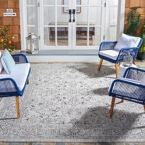 Vista 93 de SAFAVIEH Courtyard Collection - Alfombra decorativa, 2 pies 3 pulgadas x 5 pies, turquesa, no desprende pelusa y de fácil cuidado, para interiores