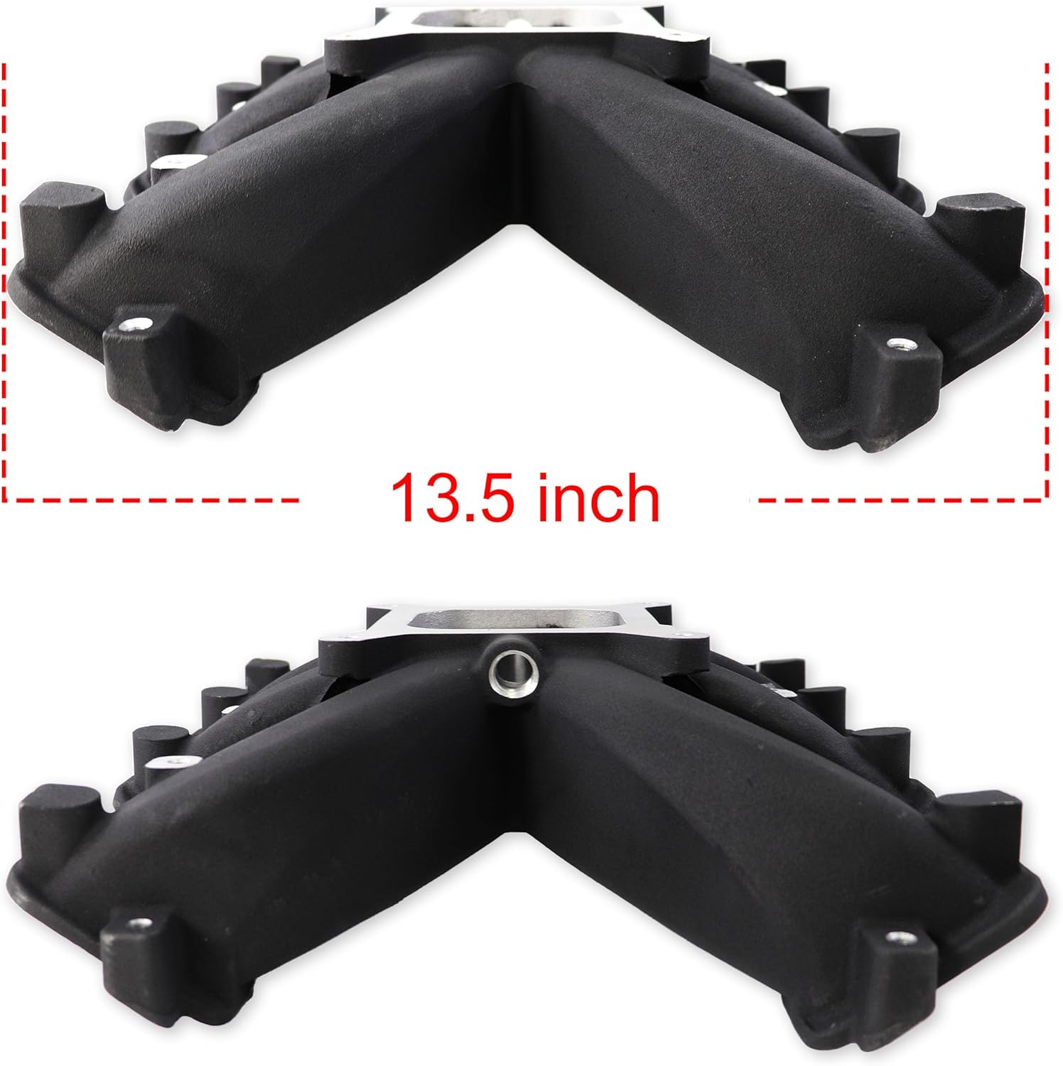 300-131 LS Mid-Rise Carbureted Intake Manifold Aluminum Single Plane Compatible with Chevy Small Block SBC 2005-2019 GM LS3/L92 V8 6.0L 6.2L Fits for Cadillac Black