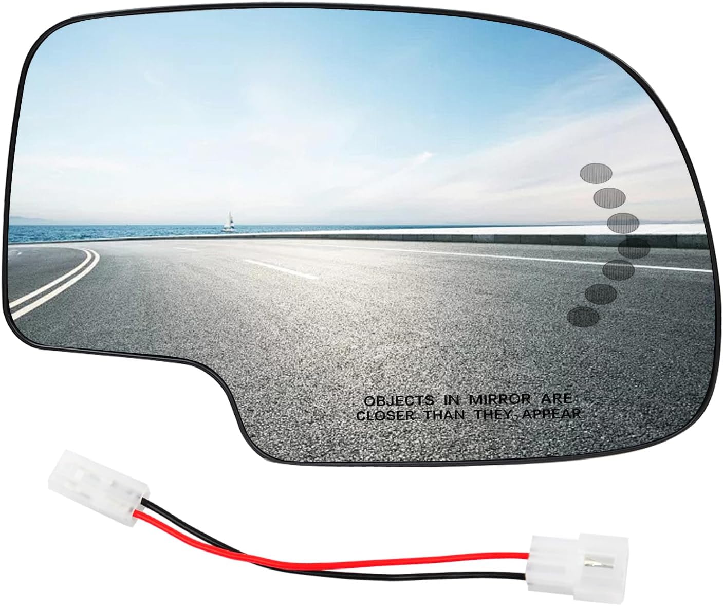 TOP-MAX Passenger Side Mirror Glass Replacement for 2003-2006 Chevy Silverado GMC Sierra Tahoe Yukon Suburban Avalanche Cadillac Escalade, Heated Exterior Right Mirror with Turn Signal