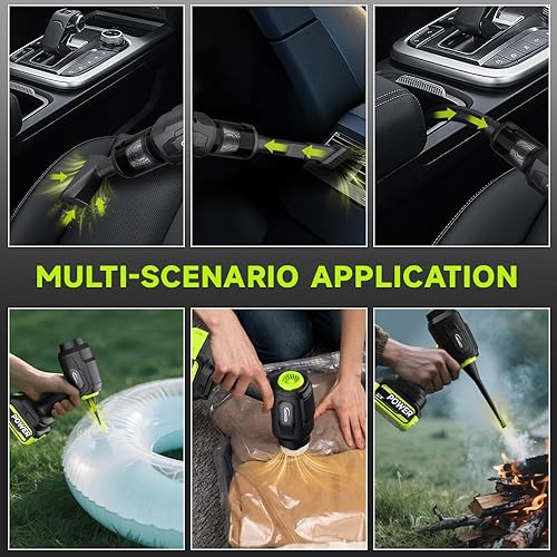 Miniatura 5 de Aspiradora de mano inalámbrica para automóvil, aspiradora portátil con 40000 Pa de alta potencia y succión, potente plumero de mano 4 en 1, limpieza