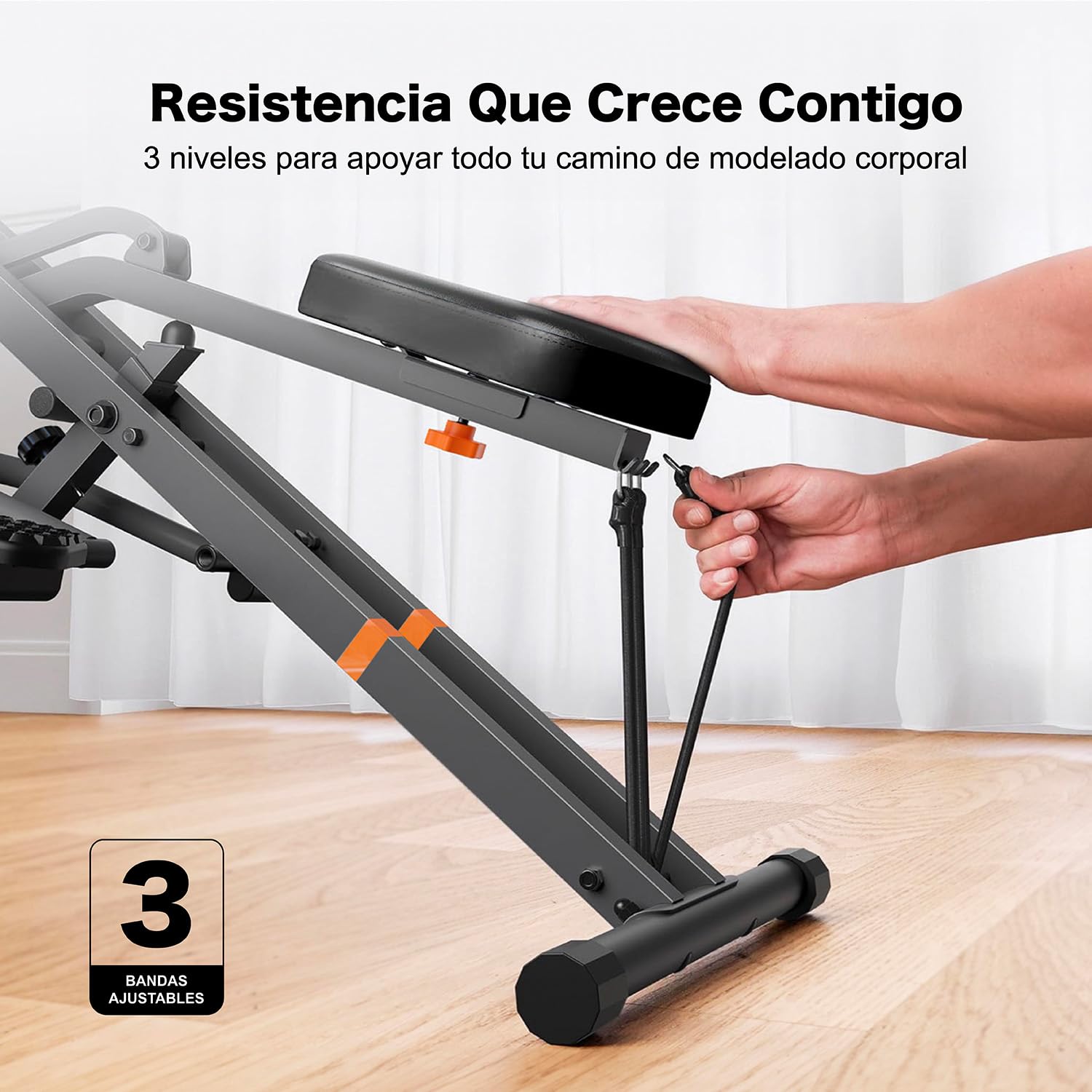 Niceday 4-en-1 Máquina de Sentadillas, Entrenamiento de Abdomen, Glúteos y Piernas, Equipo Fitness para Casa Plegable, Máquina Abdominales para Tonificación Muscular y Quema Rápida de Grasa del Core