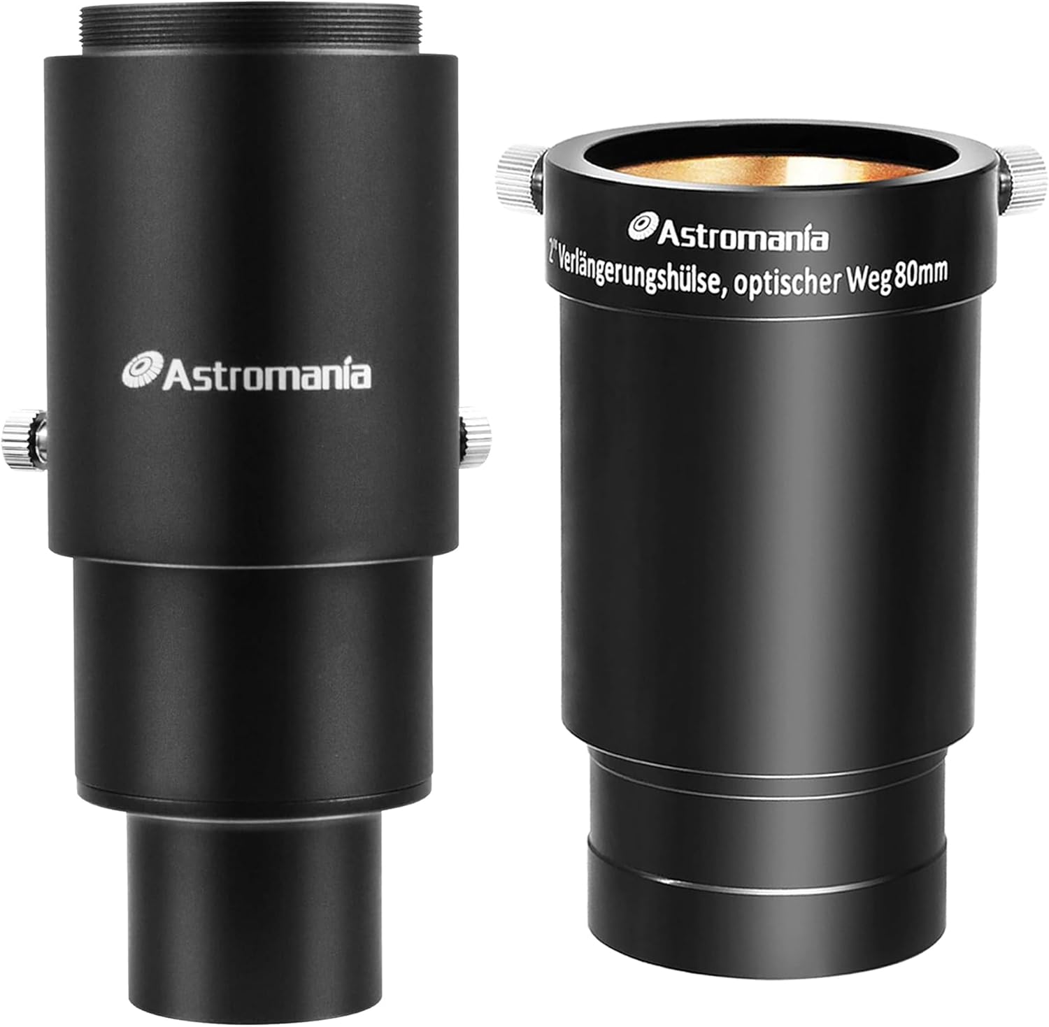 Astromania 2-Inch Eyepiece Extension Tube Adapter 80mm - Bundle with - Extendable Camera Adapter for Telescope