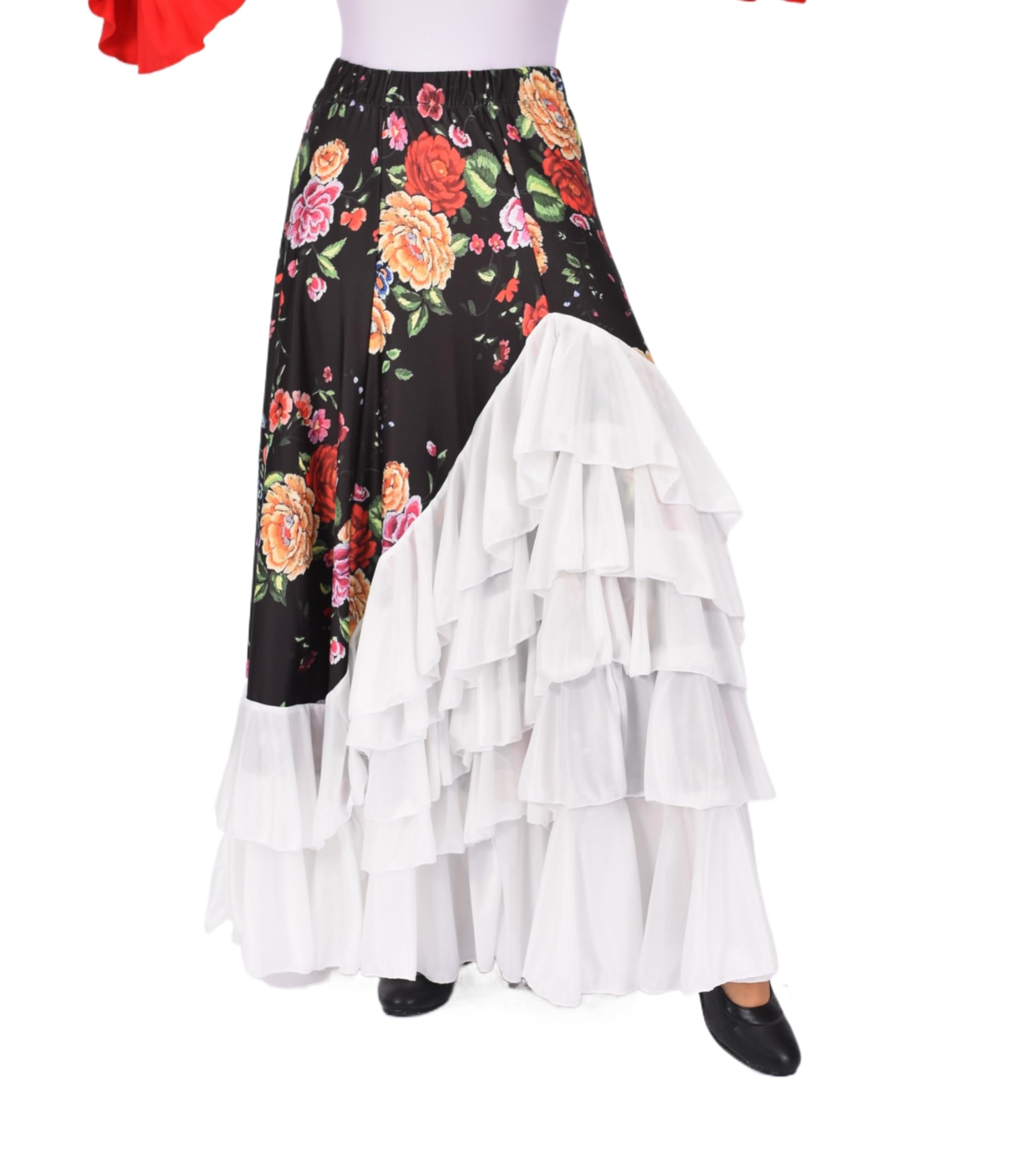 Falda Flamenca Mujer con 5 Volantes – Mucho Vuelo y Caída Espectacular – Ligera, Cómoda y Ideal para Baile, Ensayo o Escenario — view 13
