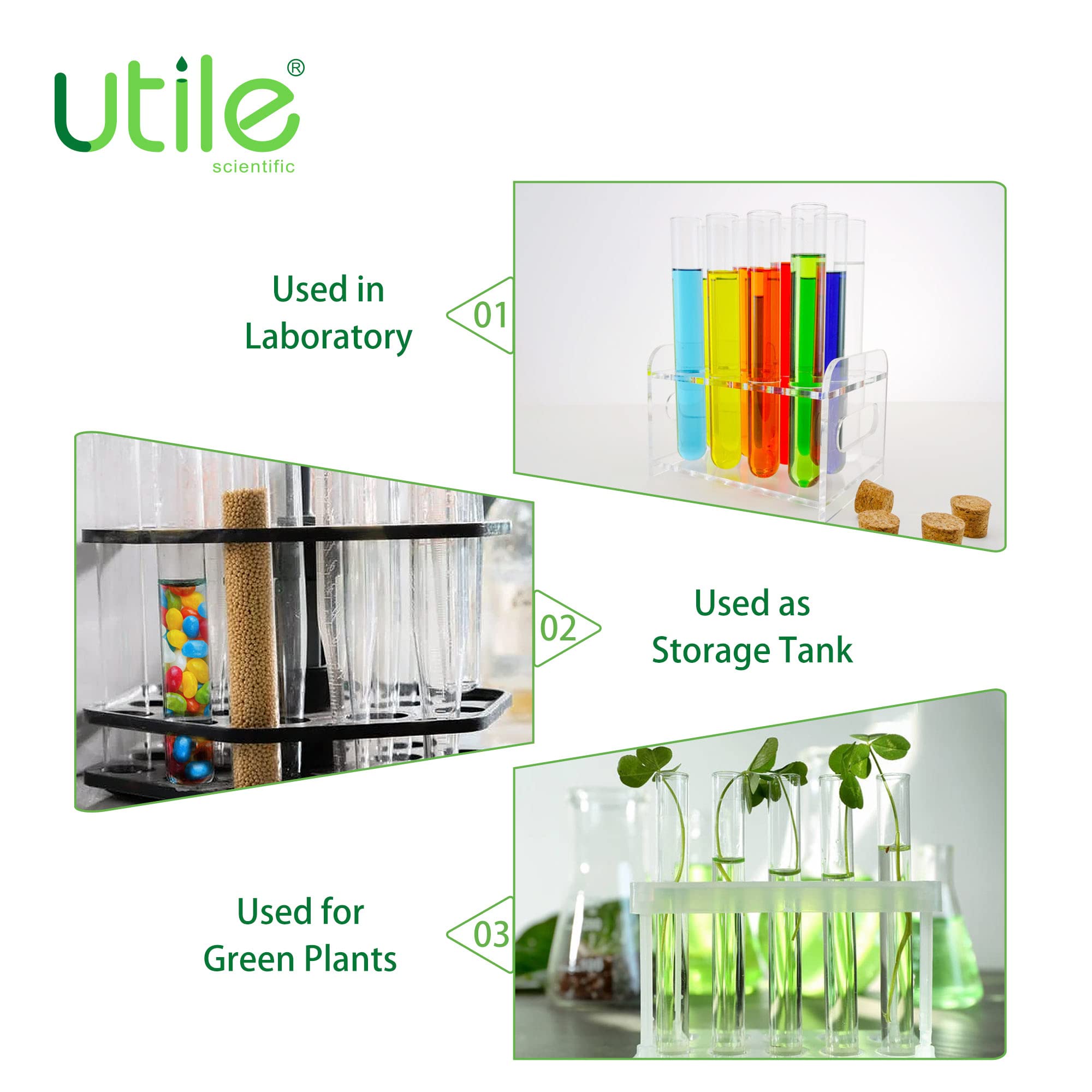 Plain Glass Test Tubes - 50 Pack | 20ml -6